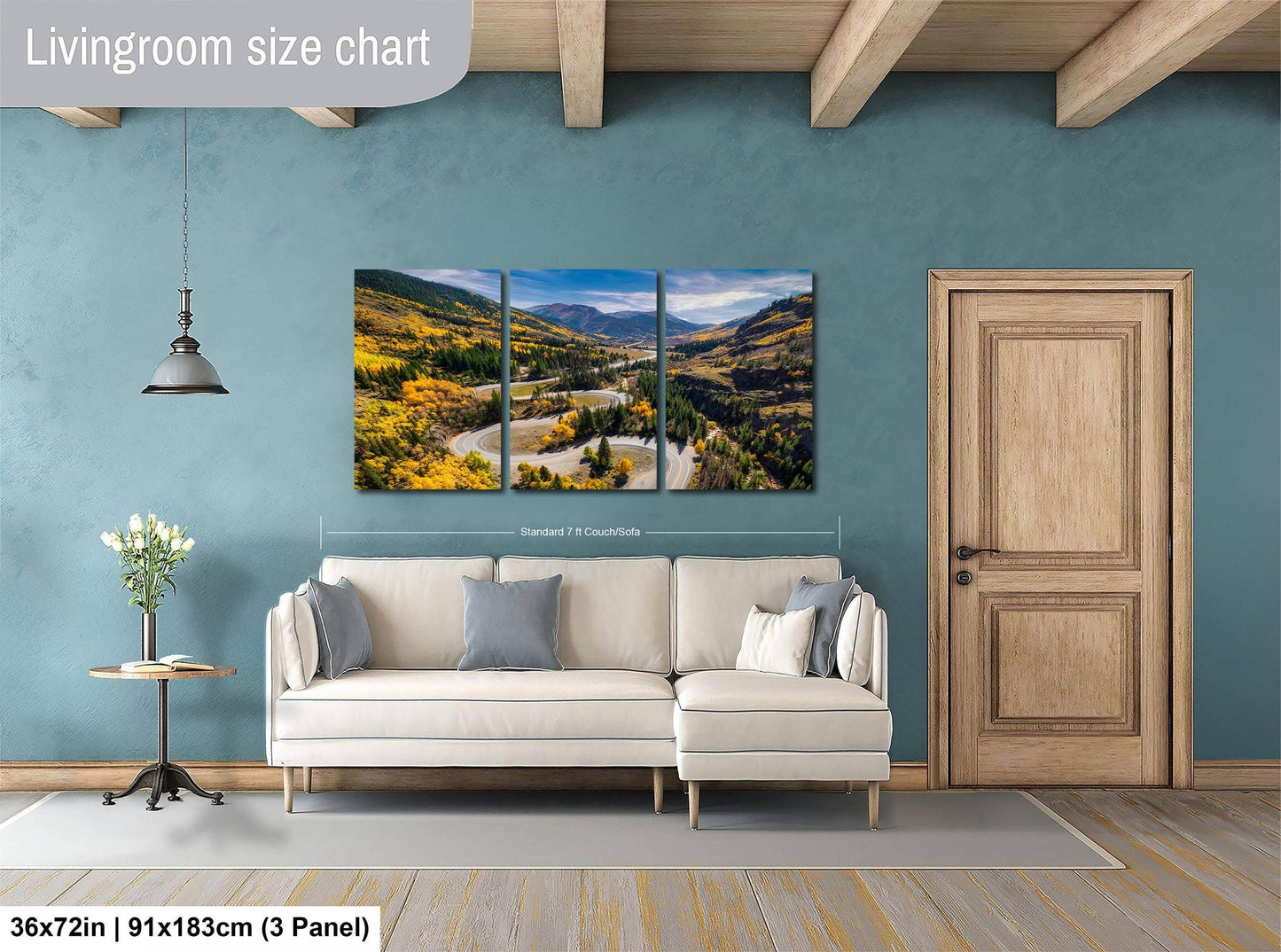 Colorado San Juan Mountain Picture, Fall Colors Aspen Trees Forest, Million Dollar Highway Nature Photo for Relaxation Artwork, Meditation and House Decor