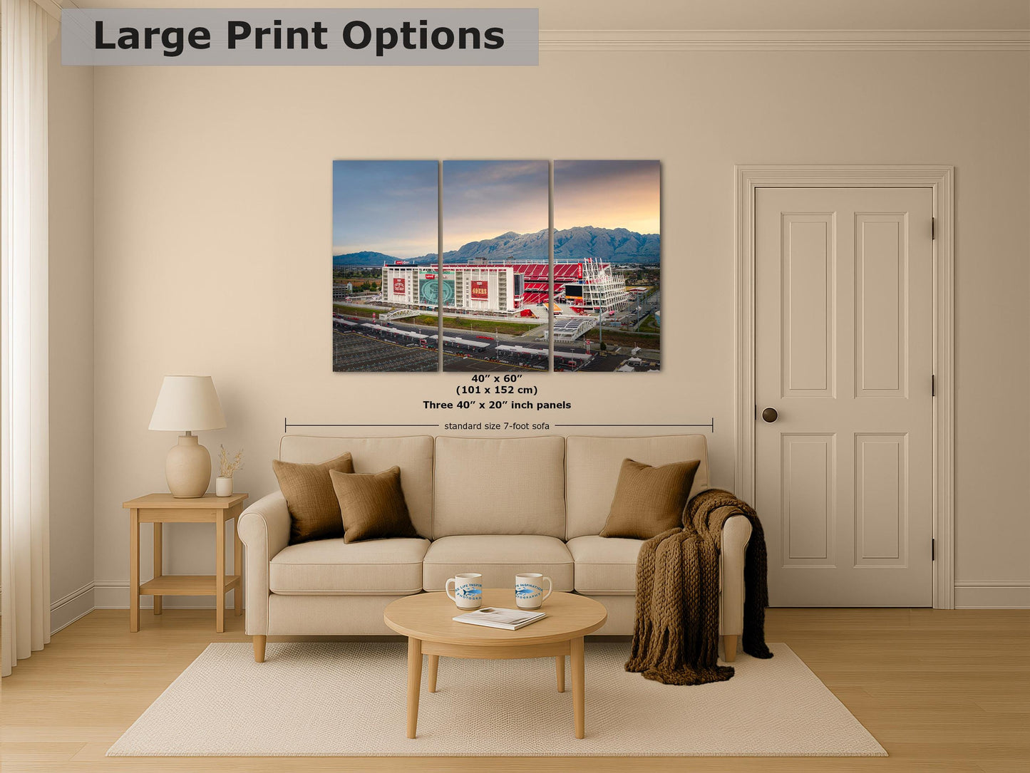 San Francisco 49ers Football Stadium Wall Art | Levi's Stadium Bay Area Decor NFL Fan Gift for Man Cave or Game Room