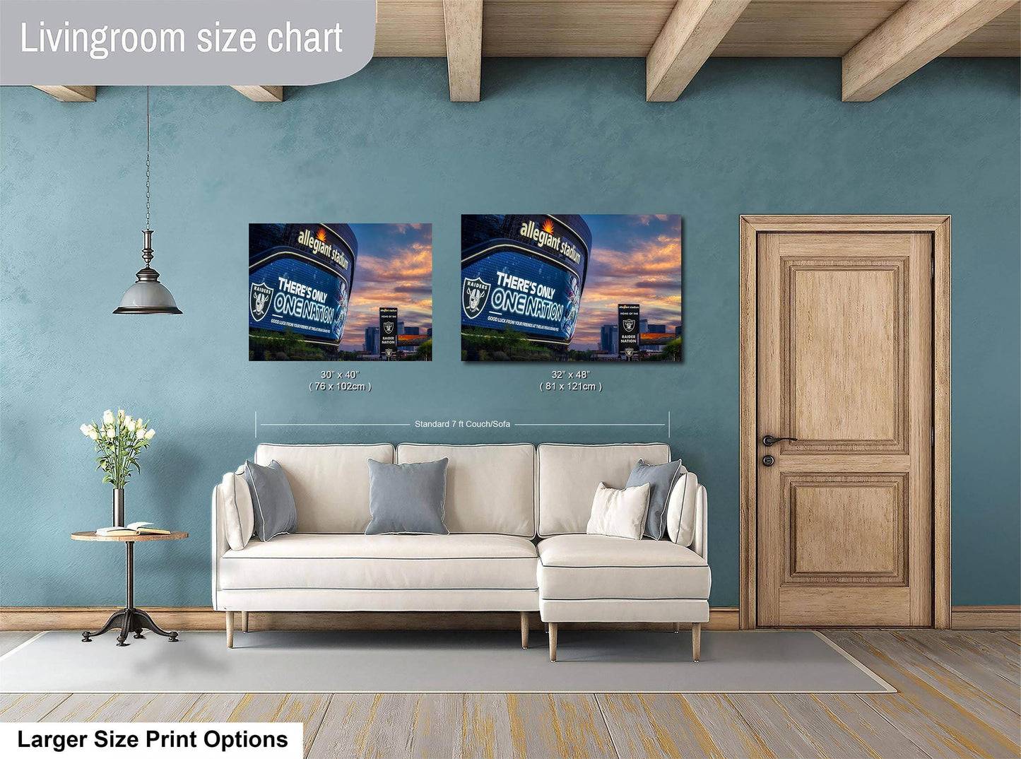 Las Vegas Raiders Football Decor, Allegiant Stadium Photograph Poster, NFL Man Cave, Dorm Room & Office Wall Art