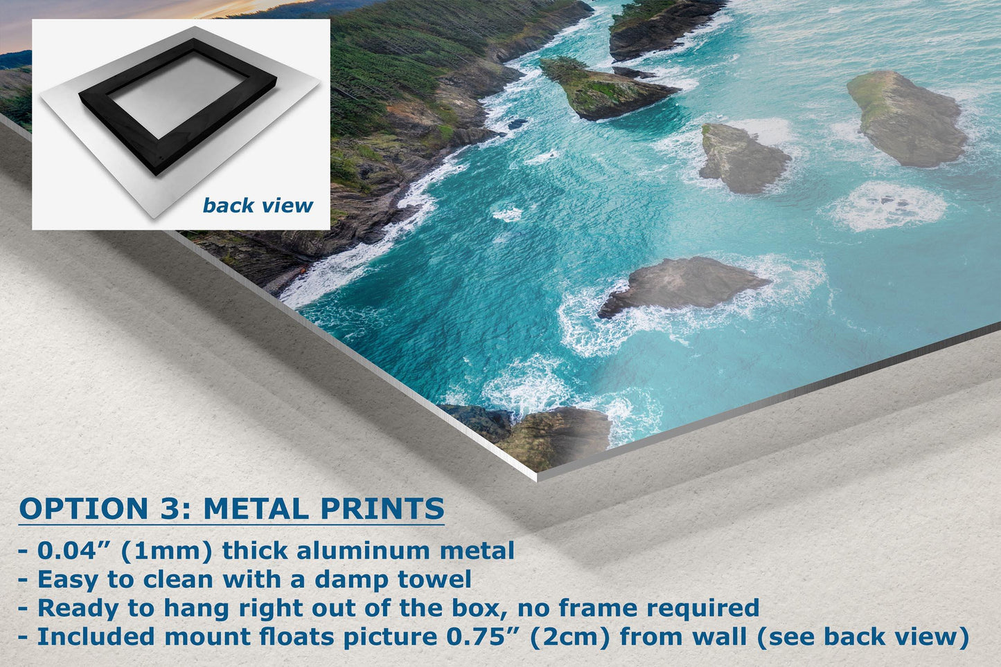Oregon Coast Seascape Print: Pacific Ocean Rocky Shore Photography Wall Art for Home Decor