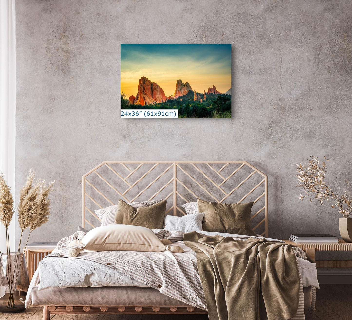 Garden of the Gods Colorado Mountain Picture, Nature Photo of Rocky Mountains for Meditation Relaxation Artwork Bohemian House Decor