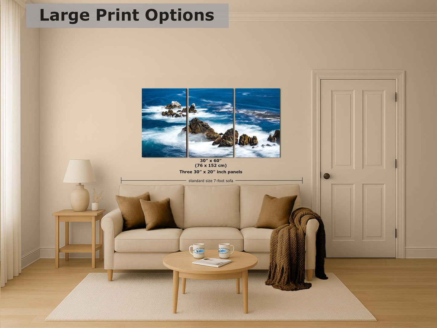 Carmel California Coastline Ocean Picture Nature Photo, Relaxation Artwork, Beach Wall Art for Meditation, Office, and House Decor