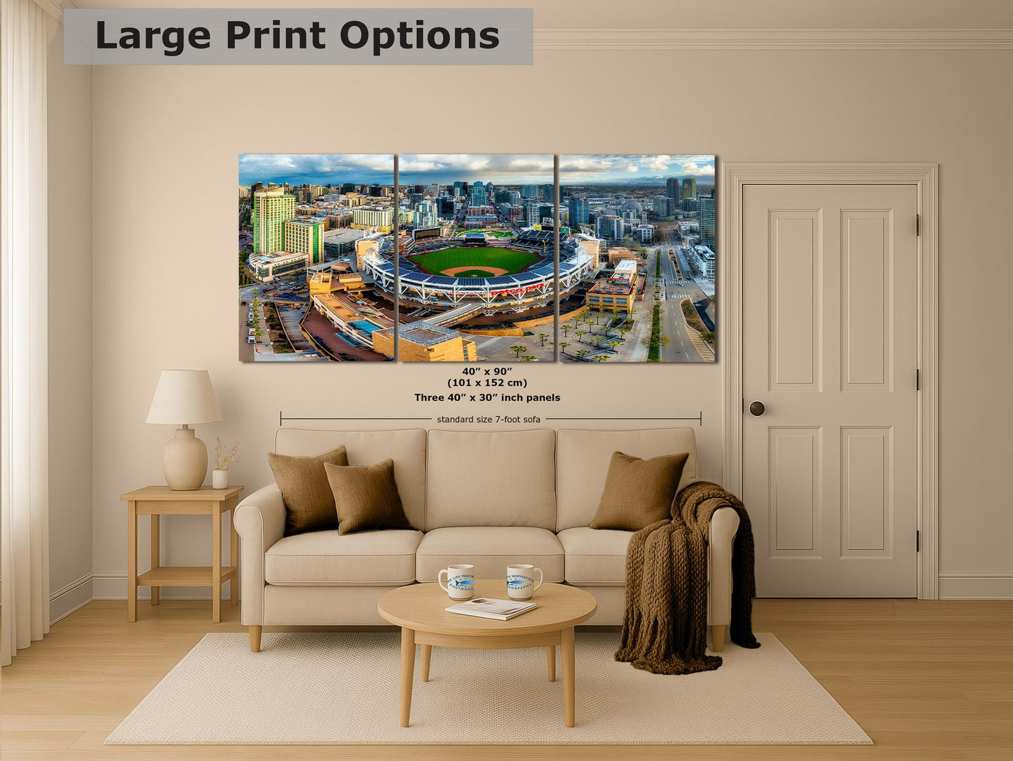 San Diego Padres Baseball Petco Park Skyline Print – MLB Stadium Wall Art for Sports Fans & Home Decor