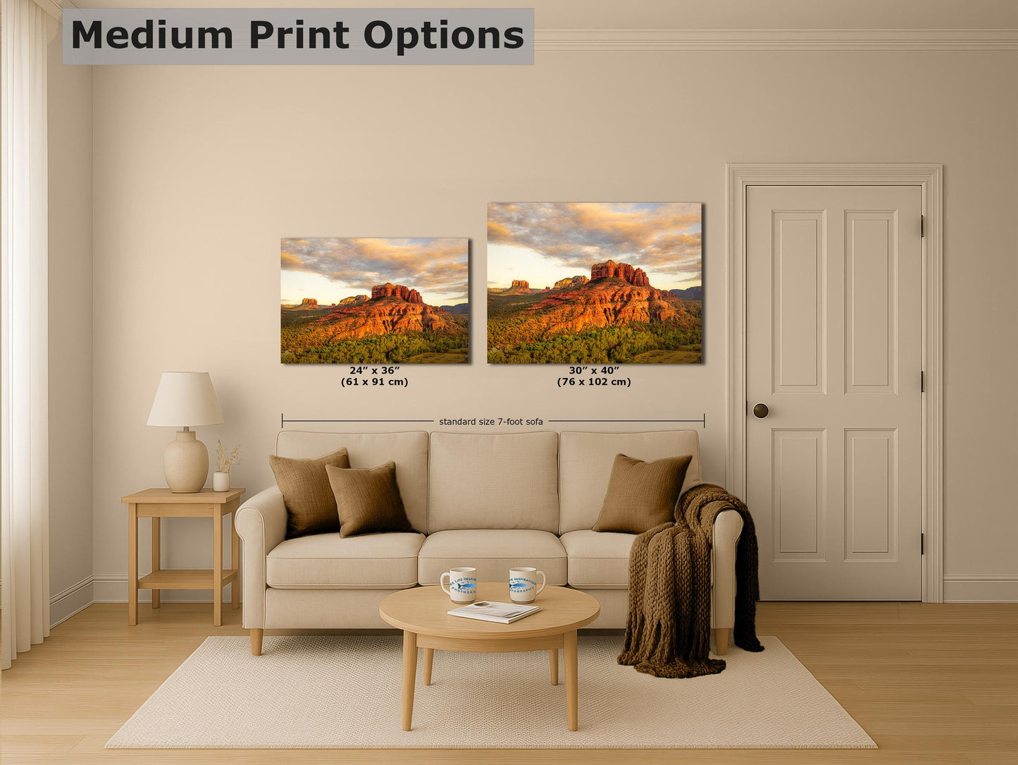Cathedral Rock, Sedona Arizona Desert Picture Nature Photo Relaxation Artwork for Meditation, Office, and House Decor