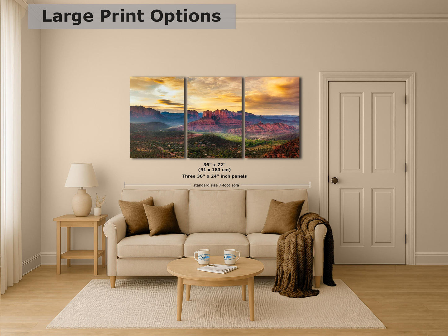 Cathedral Rock View, Sedona Arizona Desert Picture Nature Photo Relaxation Artwork for Meditation, Office, and House Decor
