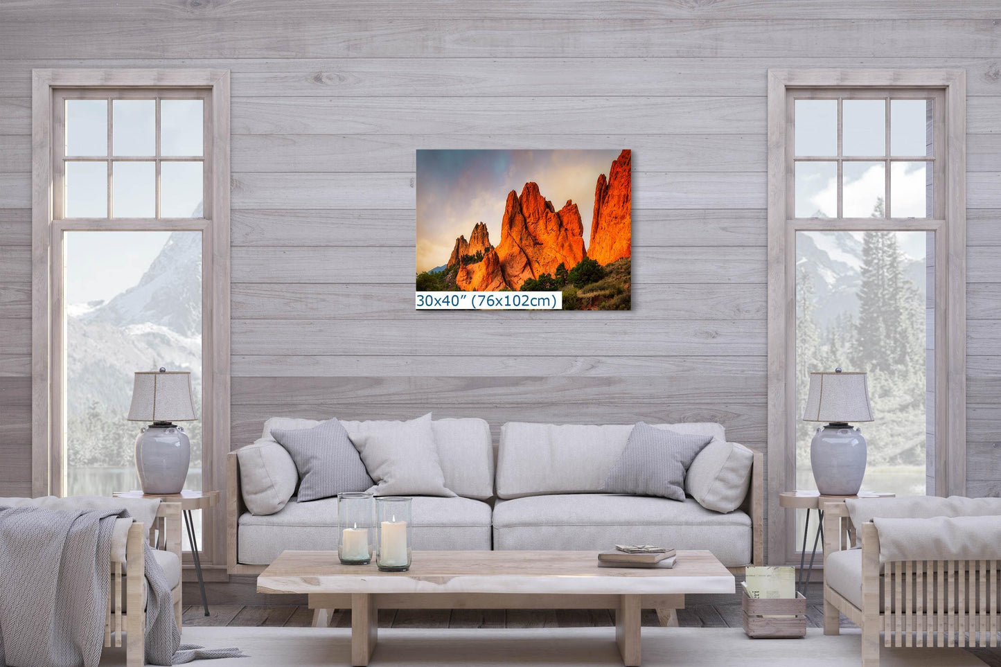 Garden of the Gods Colorado Mountain Picture, Vibrant Rocky Mountain Nature Photo for Meditation Relaxation and Bohemian Decor