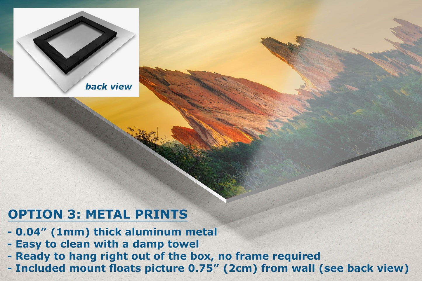 Garden of the Gods Colorado Mountain Picture, Nature Photo of Rocky Mountains for Meditation Relaxation Artwork Bohemian House Decor