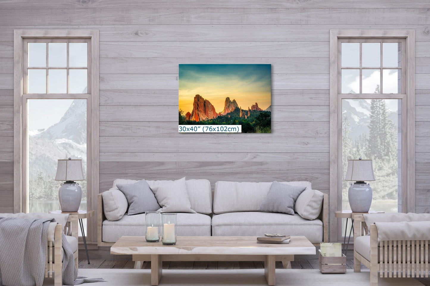 Garden of the Gods Colorado Mountain Picture, Nature Photo of Rocky Mountains for Meditation Relaxation Artwork Bohemian House Decor