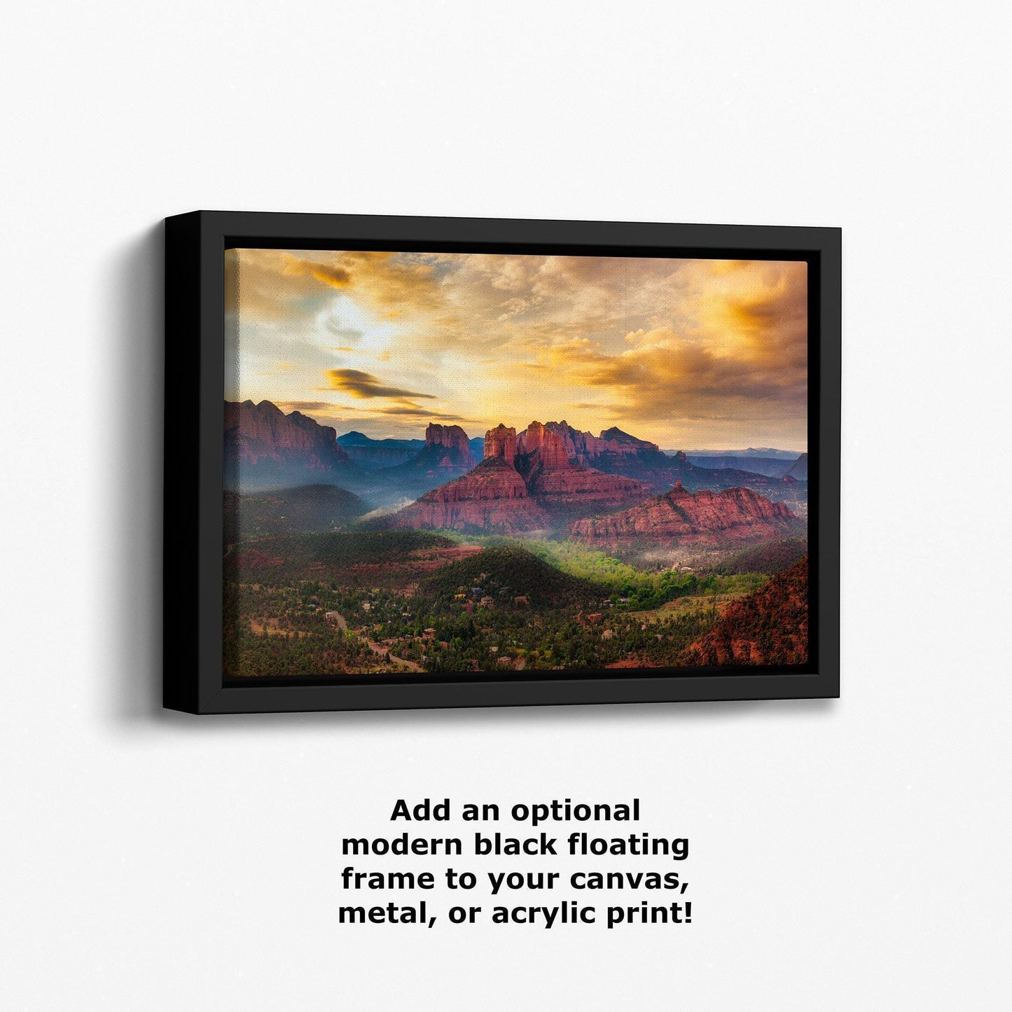 Cathedral Rock View, Sedona Arizona Desert Picture Nature Photo Relaxation Artwork for Meditation, Office, and House Decor