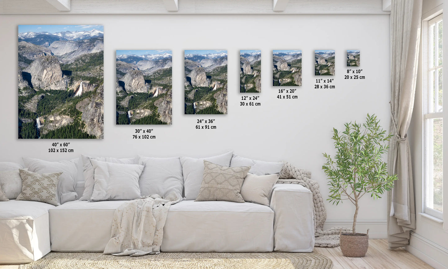 Glacier Point Yosemite National Park Nature Photo Relaxation Artwork for Meditation, Office, Dorm, Apartment, and House Decor