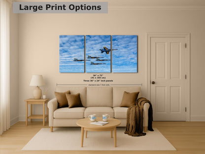 US Navy Blue Angels FA-18 Super Hornet Aviation Artwork | Military Aircraft Poster | Naval Aviation Wall Decor | Fighter Jet Print