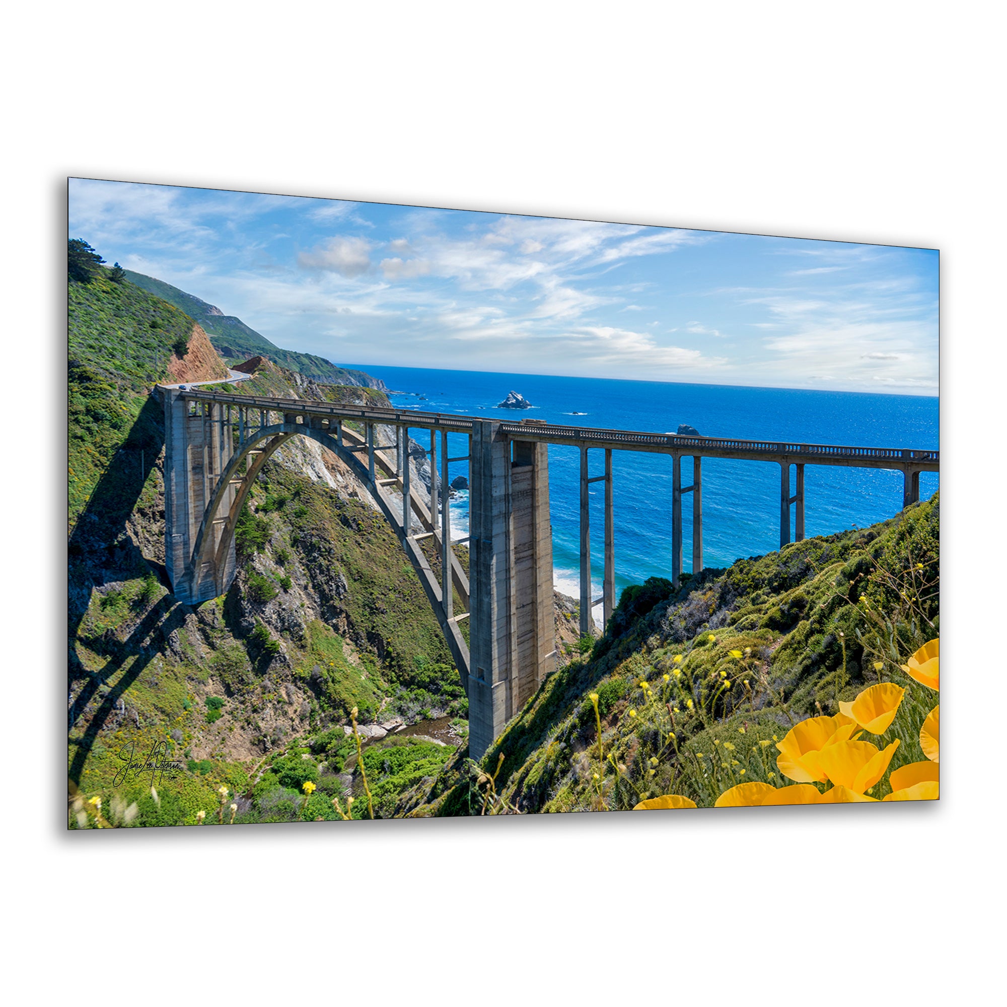 Bixby Bridge Ocean Picture, Big Sur California Coastline Nature Photo