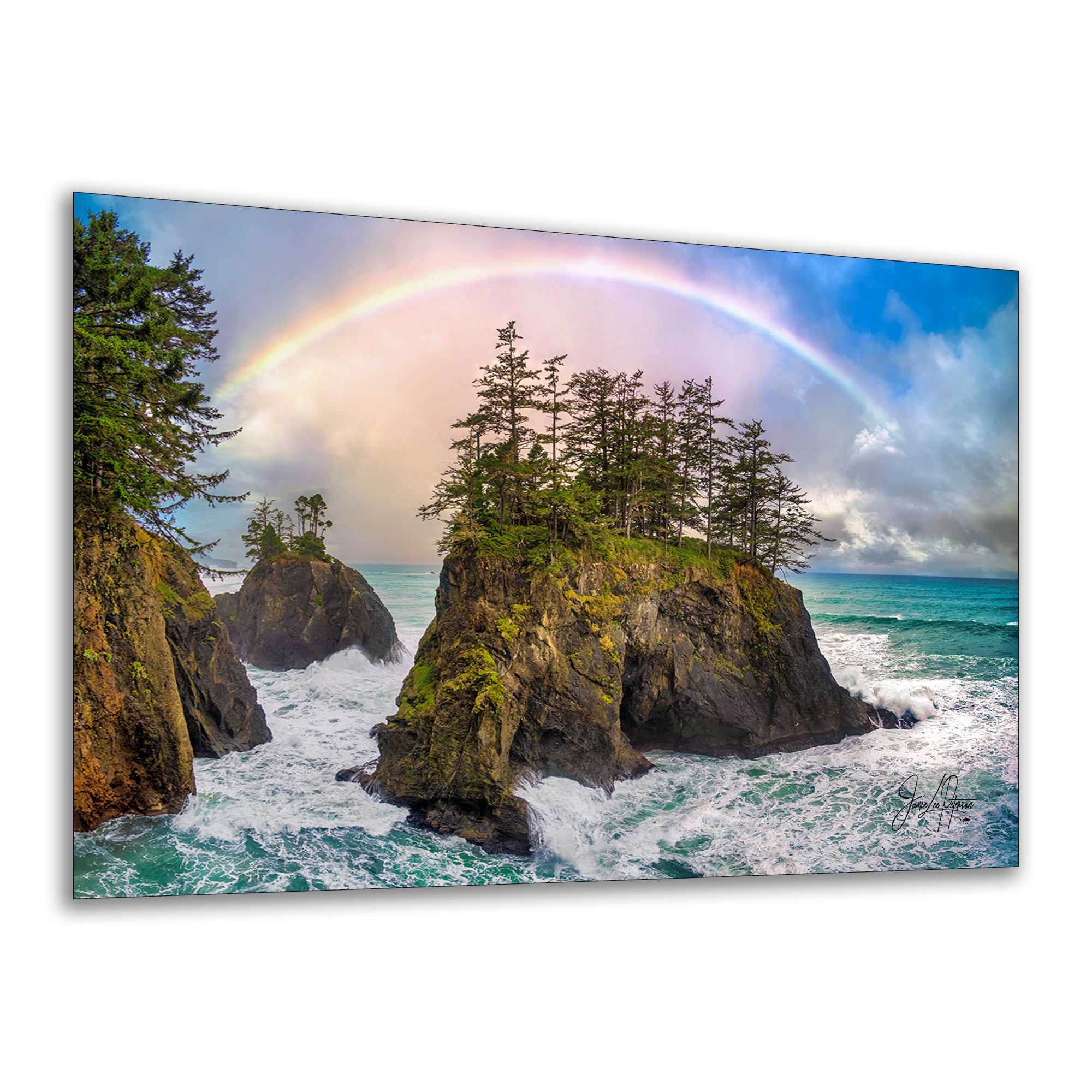 Oregon Coast Fine Art Print Limited Edition Rainbow Ocean Seascape