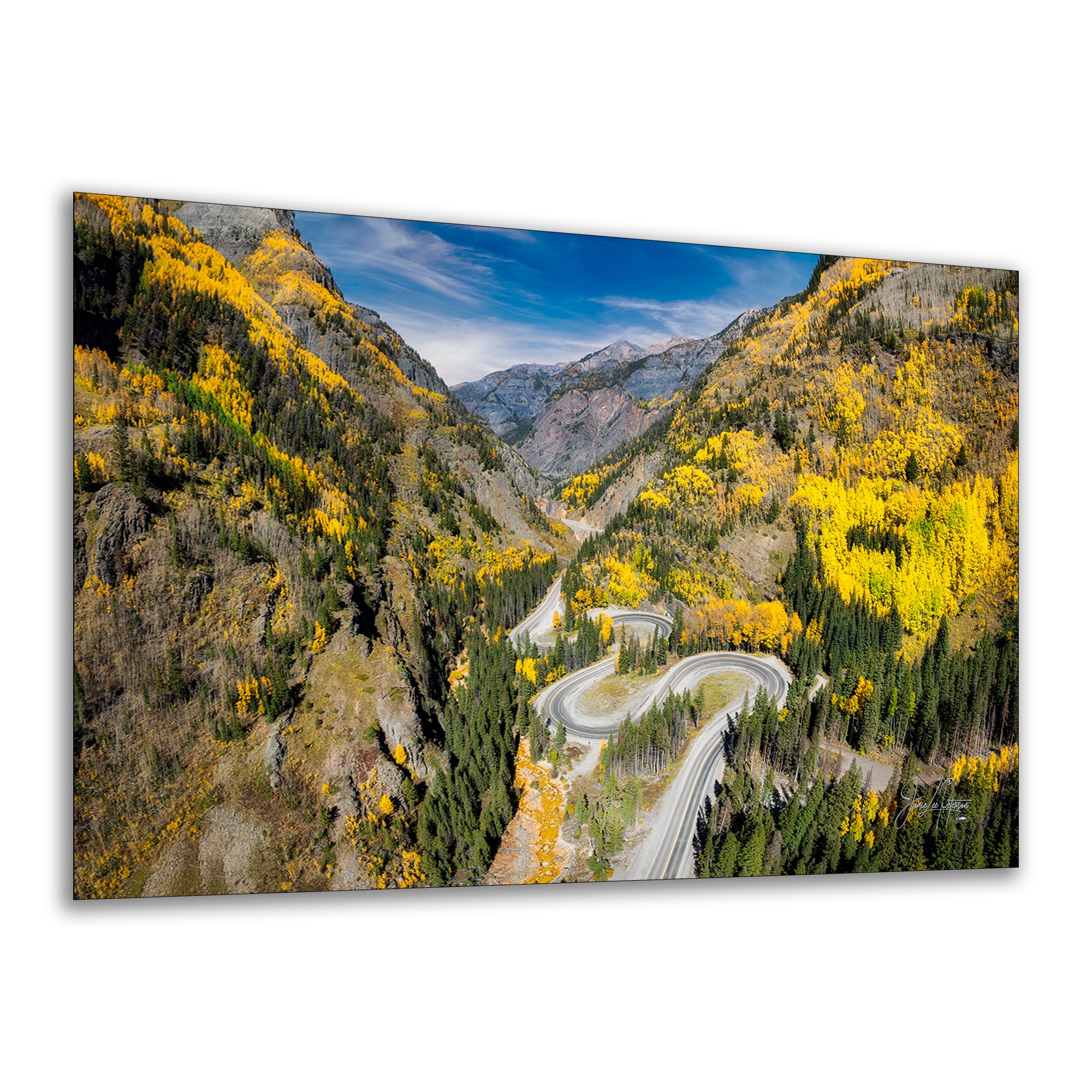 Colorado San Juan Mountain Picture, Million Dollar Highway Fall Colors Aspen Trees Forest Picture, Nature Photo for Relaxation Artwork, Meditation and House Decor