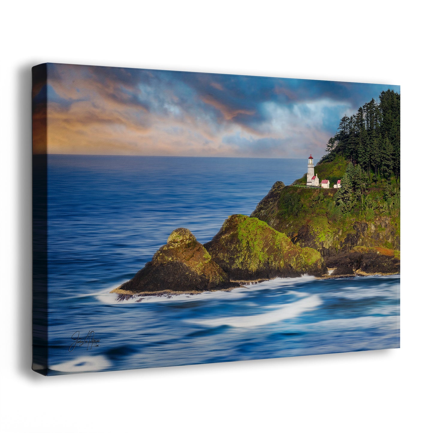 Heceta Head Lighthouse Picture, Oregon Coast Ocean Picture, Pacific Northwest Beach Photo Framed Coastal Decor for Ocean Lovers