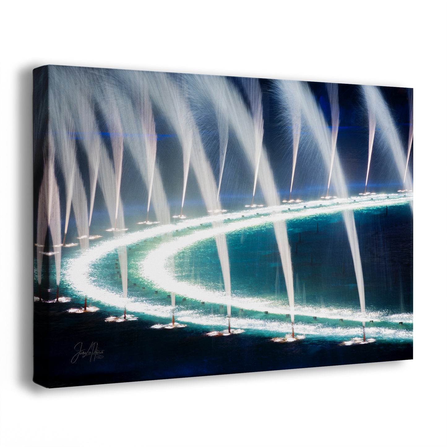 Bellagio Las Vegas Water Picture, Relaxation Artwork, Night Water Display Wall Decor, Ethereal Cityscape Photography