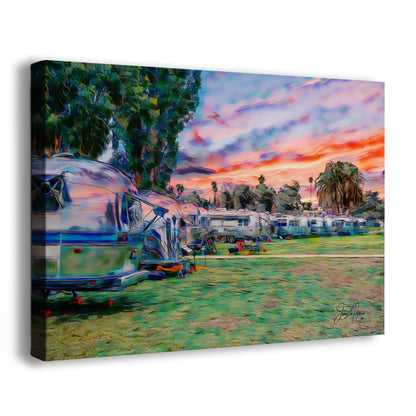 Airstream Travel Trailer Art Camping Decoration