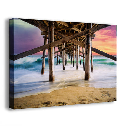 Southern California Coastline Ocean Picture Nature Photo, Relaxation Artwork, Newport Beach Pier Wall Art, Coastal Decor for Meditation