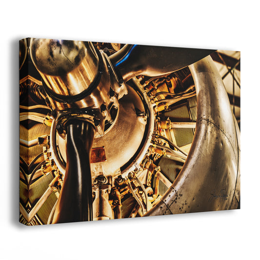 Studebaker Engine Pilot Gift for Airplane Lovers, Vintage WWII Aircraft Wall Art, Aviation History Decor, Retro Photo Man Cave Idea