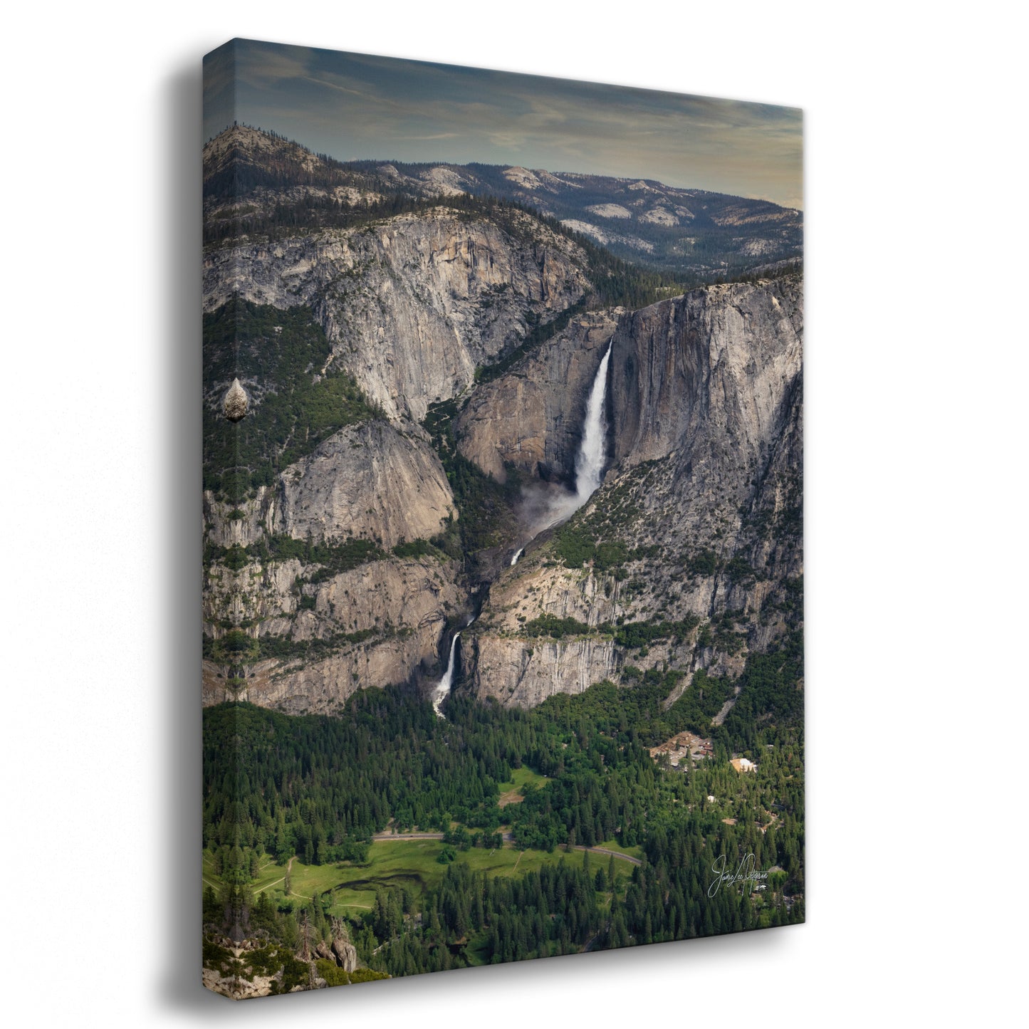 Yosemite Falls Glacier Point National Park Nature Photo Relaxation Artwork for Meditation, Office, Dorm, Apartment, and House Decor