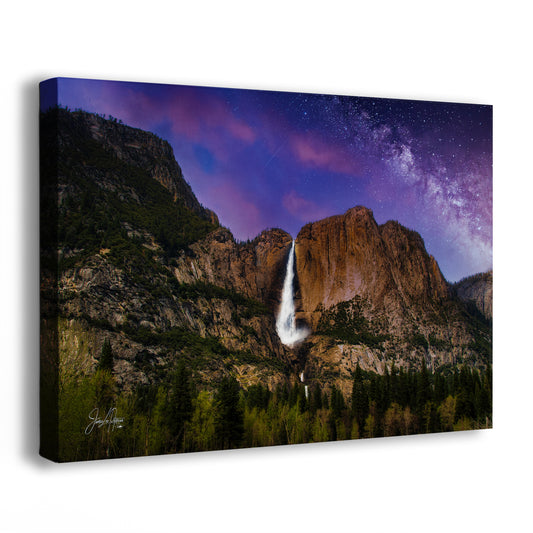 Yosemite National Park Waterfall Picture Nature Photo Relaxation Artwork, Yosemite Falls for Meditation, Office, Apartment, and House Decor
