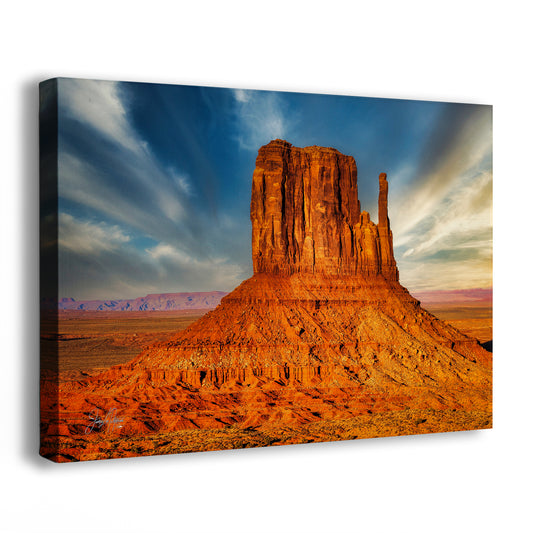 Monument Valley Arizona Desert Picture Nature Photo, Bohemian Style Relaxation Artwork for Meditation, Apartment, Office & House Decor