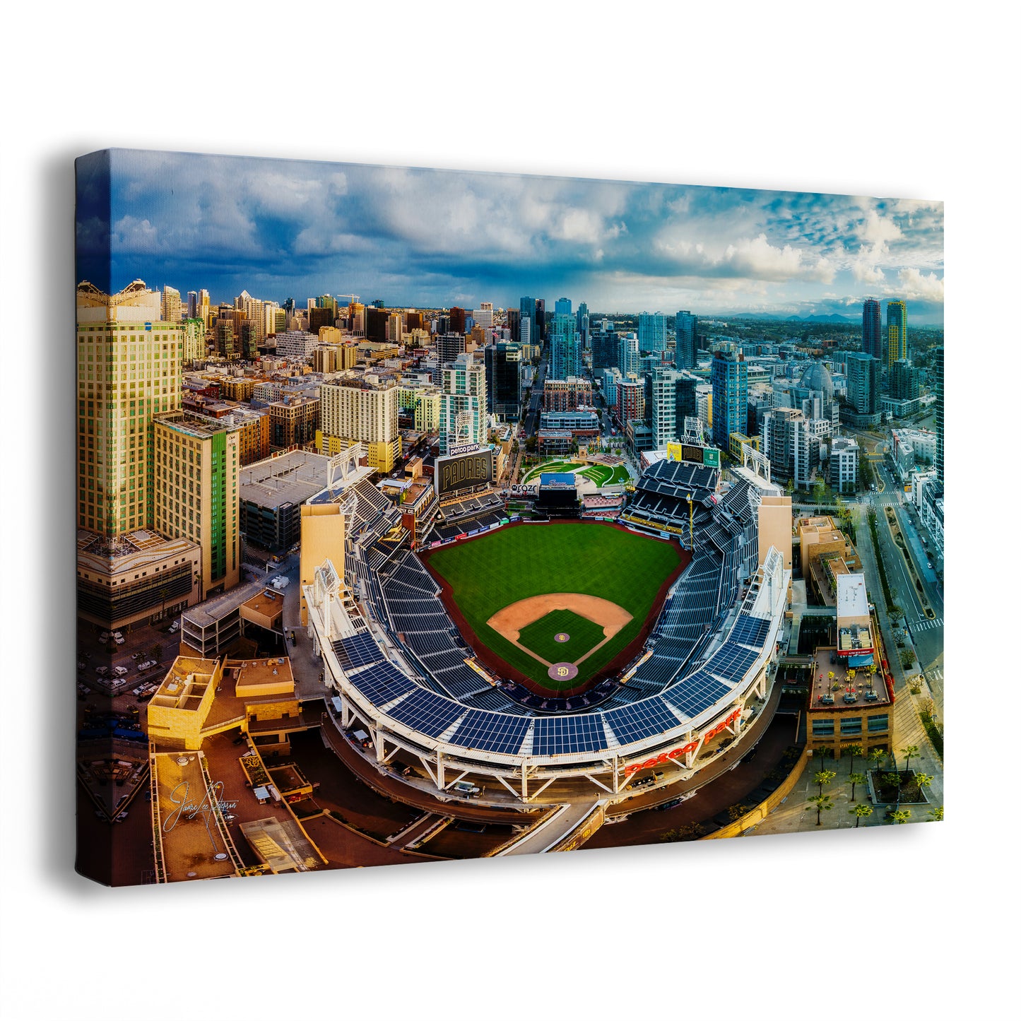 San Diego Padres Petco Park Wall Art, MLB Stadium Decor Skyline Print