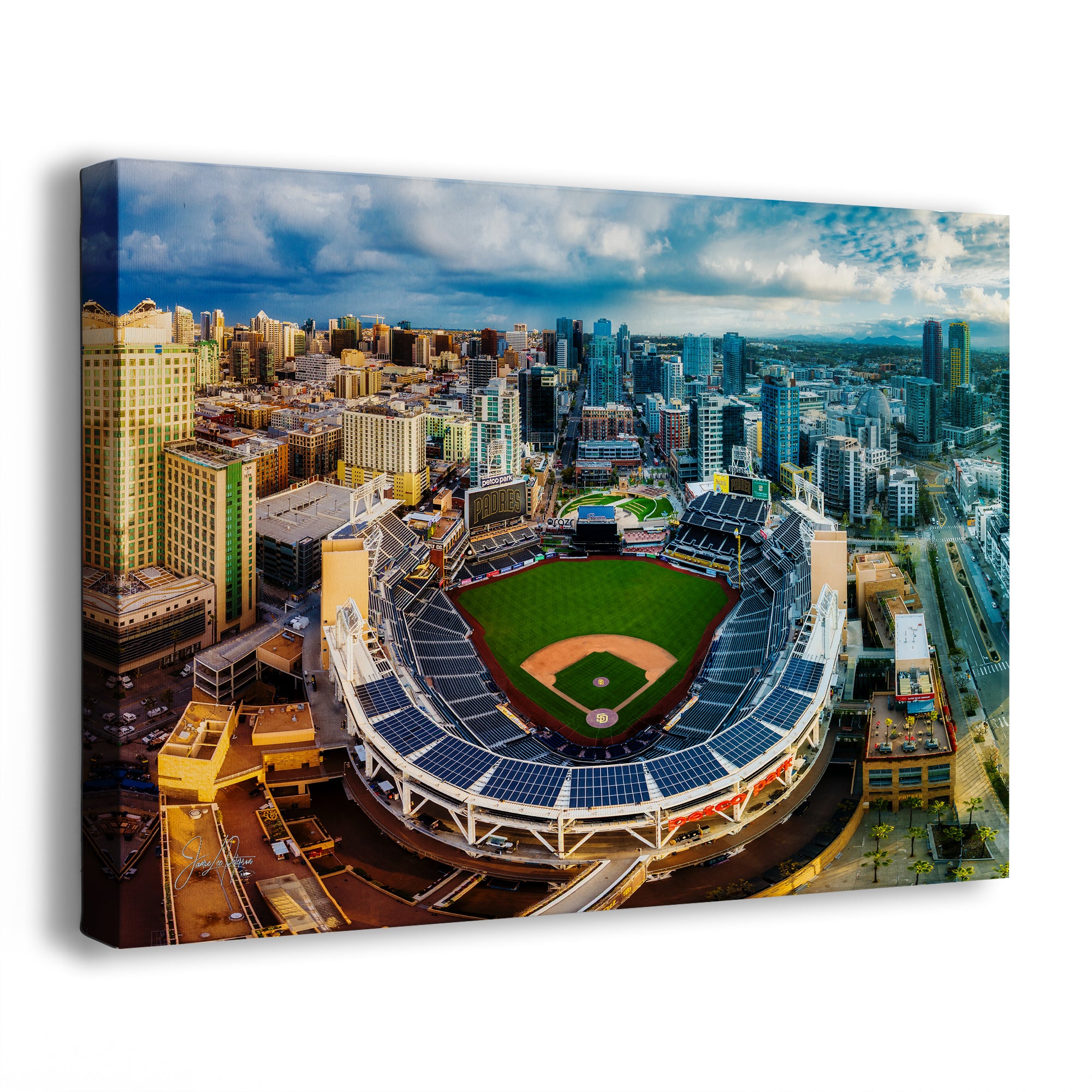 San Diego Padres Petco Park Wall Art, MLB Stadium Decor Skyline Print