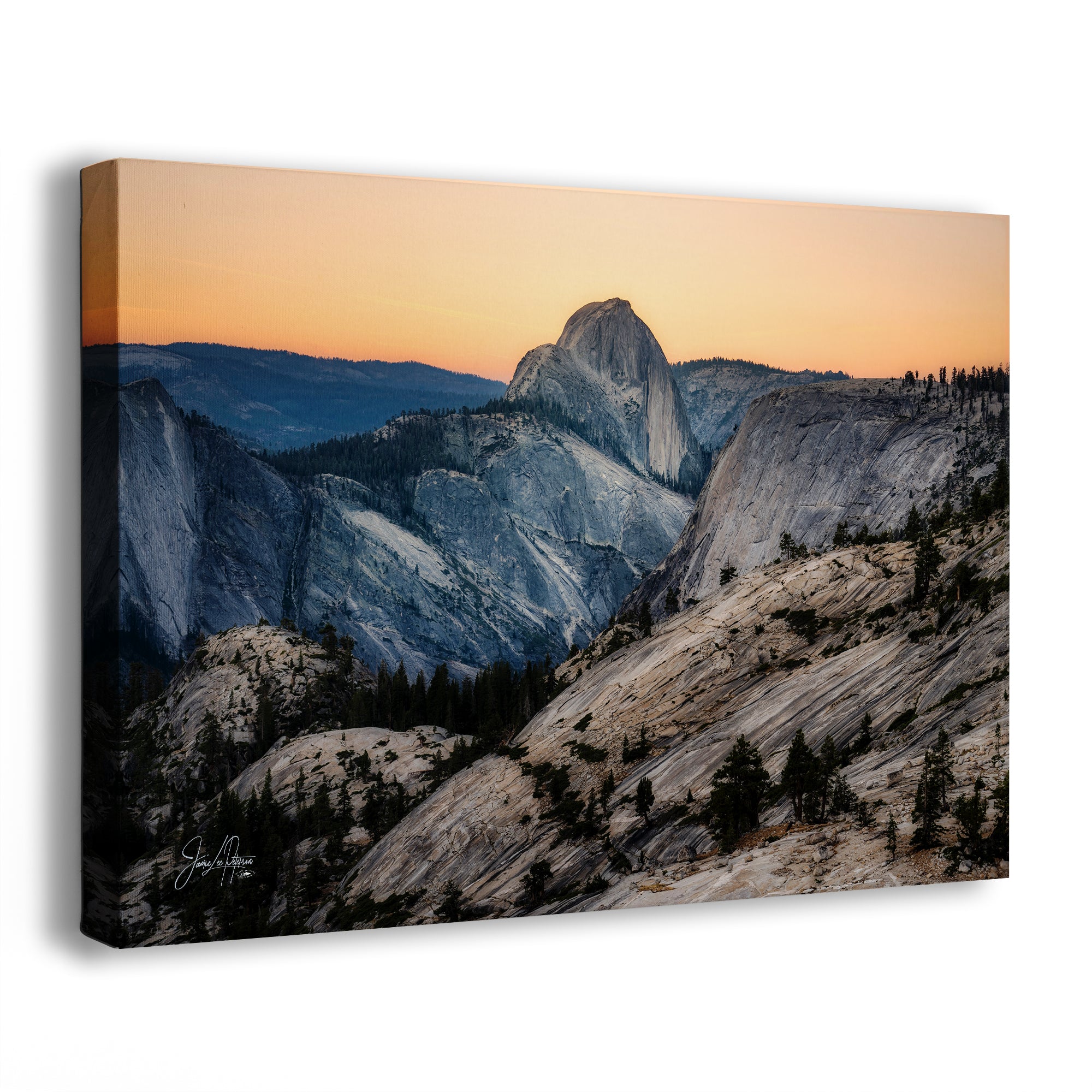 Glacier Point Yosemite National Park Mountain Picture, Half Dome Nature Photo Canvas Relaxation Artwork
