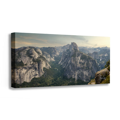 Glacier Point Yosemite National Park Nature Photo Relaxation Artwork of Half Dome for Meditation, Office, and House Decor