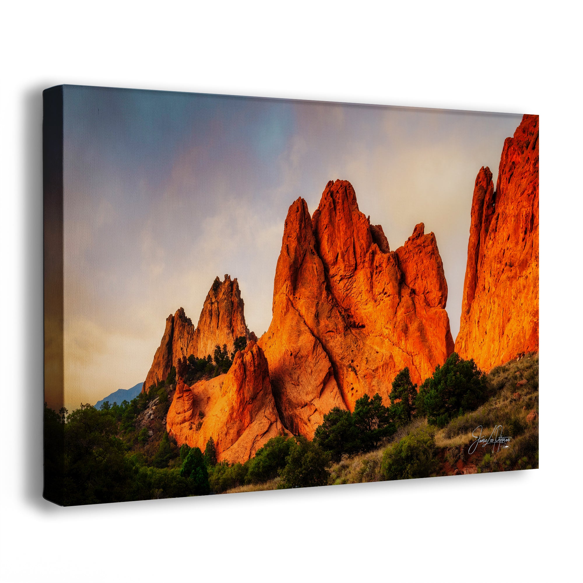 Garden of the Gods Colorado Mountain Picture, Vibrant Rocky Mountain Nature Photo for Meditation Relaxation and Bohemian Decor