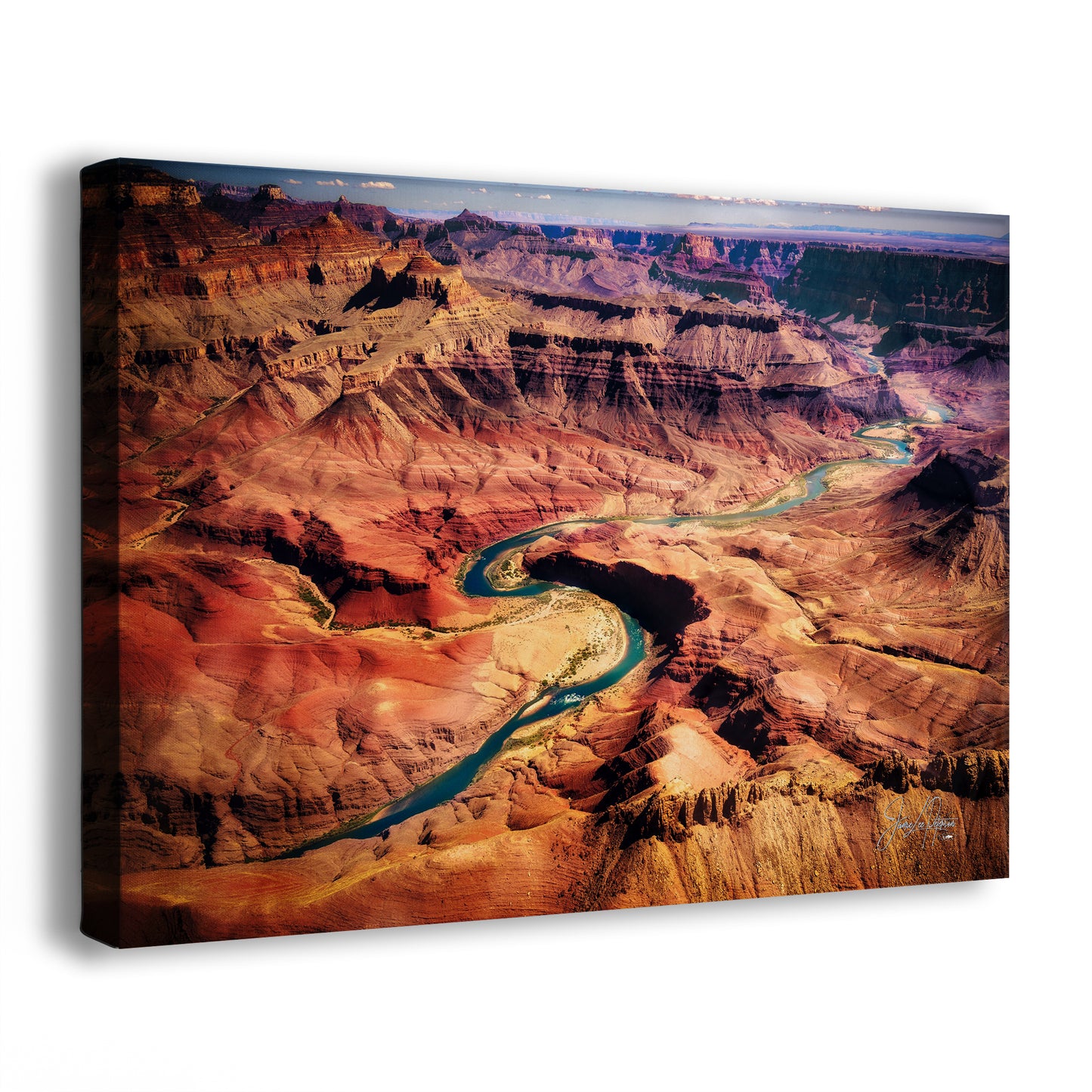 Grand Canyon National Park, Aerial Arizona Desert Picture Nature Photo, Bohemian Style Relaxation Artwork for Meditation, Apartment, Office & House Decor