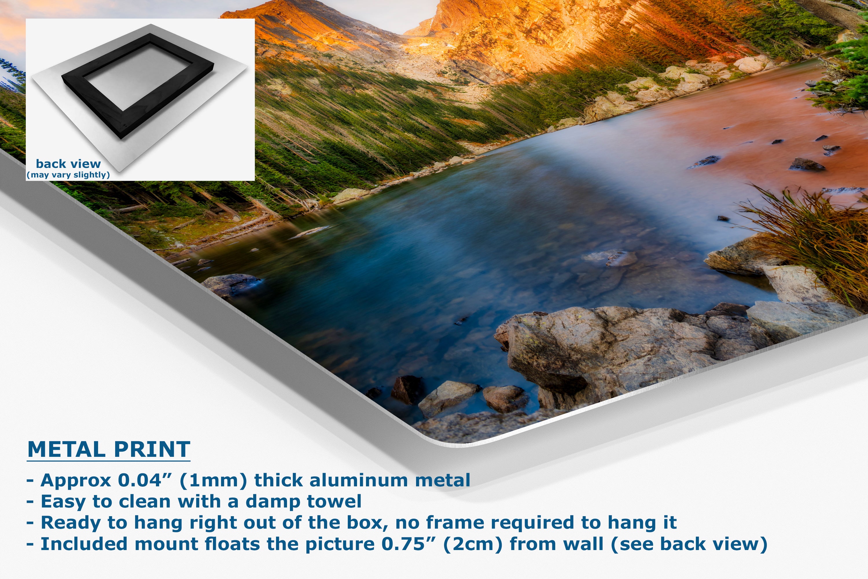 Dream Lake Rocky Mountain National Park Mountain Picture Nature Photo, Relaxation Artwork for Meditation, Office, Apartment & House Decor