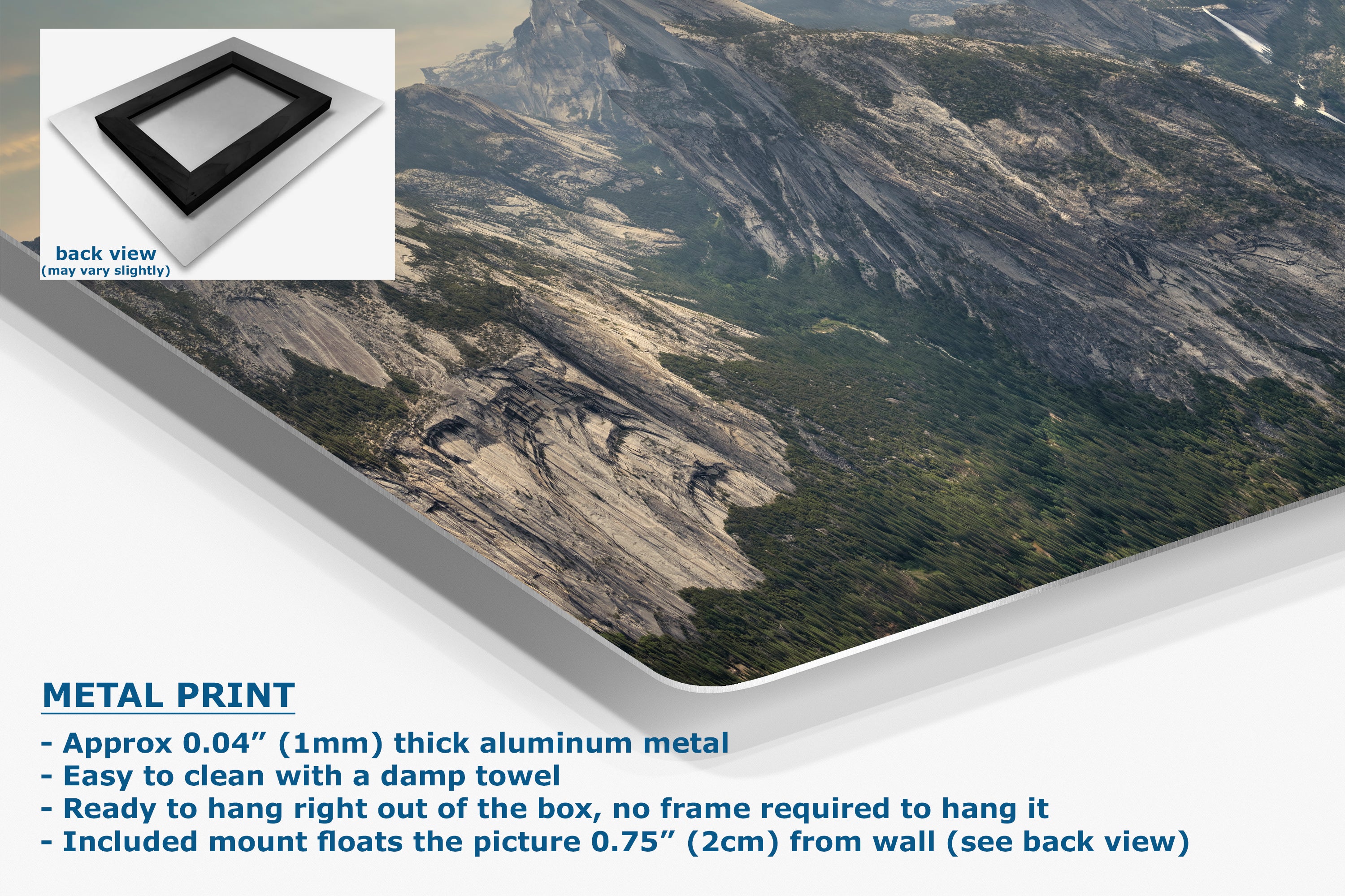 Glacier Point Yosemite National Park Nature Photo Relaxation Artwork of Half Dome for Meditation, Office, and House Decor