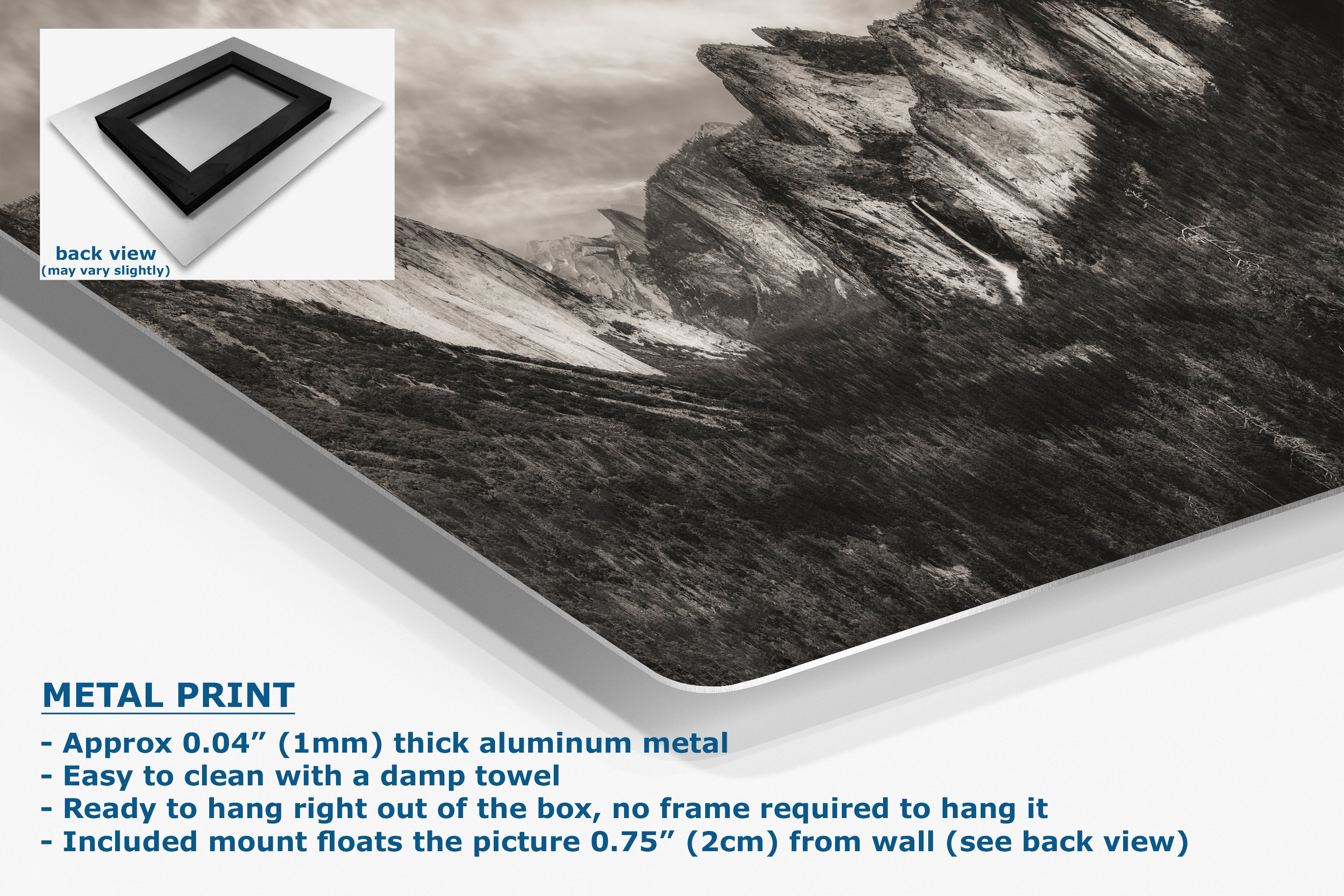 Tunnel View Yosemite National Park Mountain Picture Black and White Nature Photo Relaxation Artwork for Mediation, Office, & House Decor