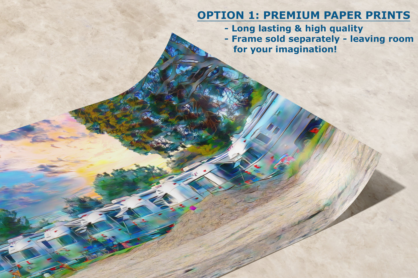 Airstream Trailer Beach Art Camping Decoration