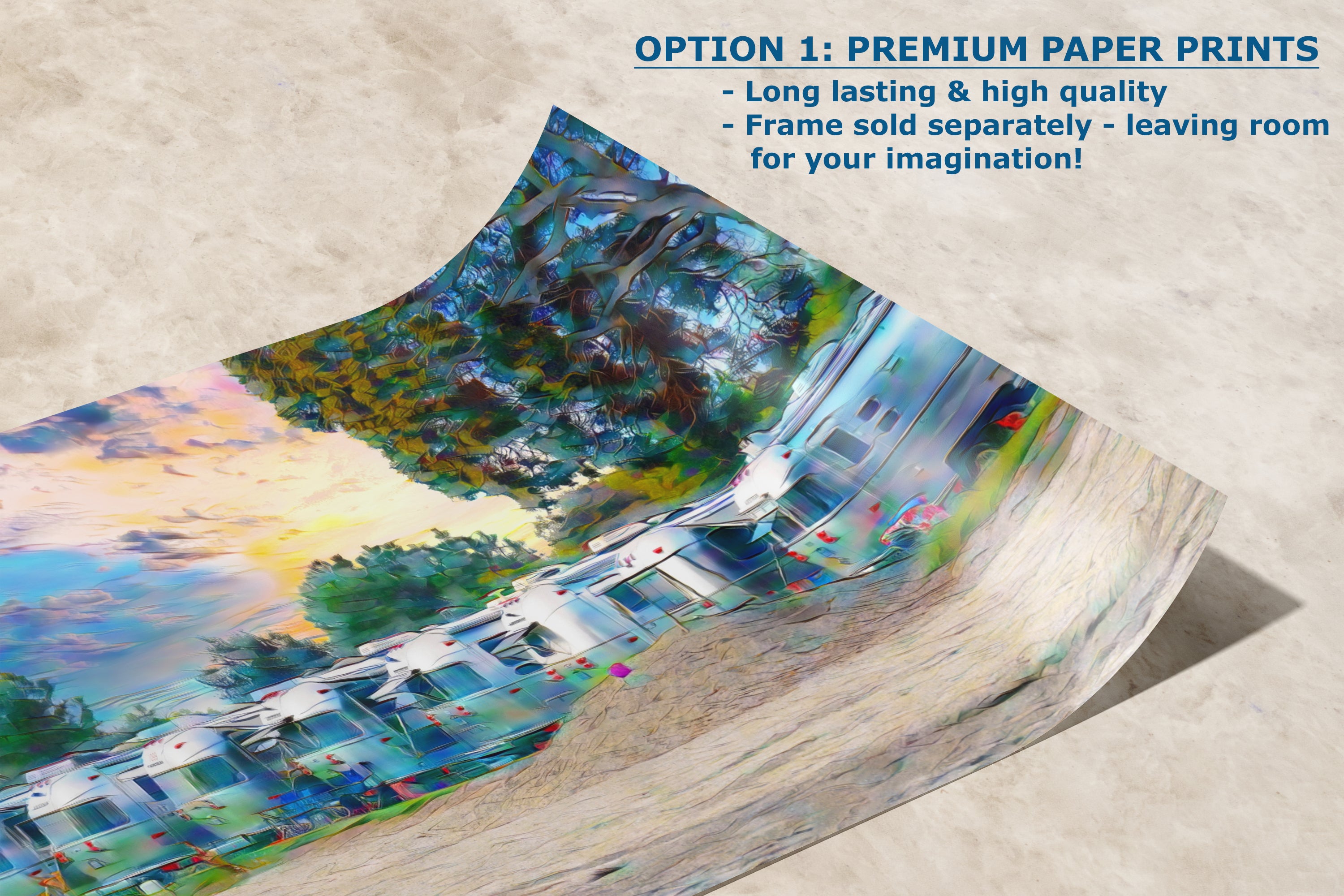 Airstream Trailer Beach Art Camping Decoration