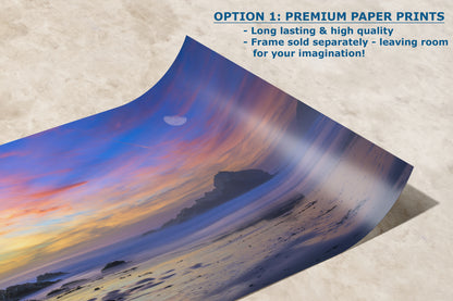 Pfeiffer Beach Sunset, Big Sur California Coastline Ocean Picture Nature Photo, Relaxation Artwork, Meditation, Office House Decor