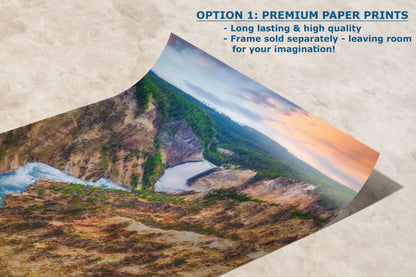 Yellowstone Falls National Park Canyon Waterfall Picture Nature Photo Relaxation Artwork Bohemian Style Wyoming Landscape, Meditation & House Decor