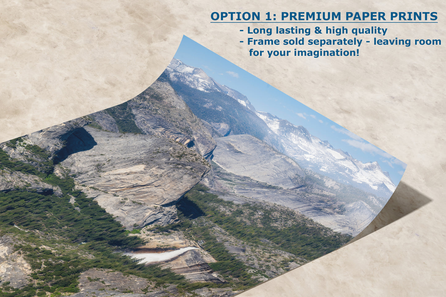 Yosemite Wall Art, Glacier Point Mountain Landscape Nature Photo