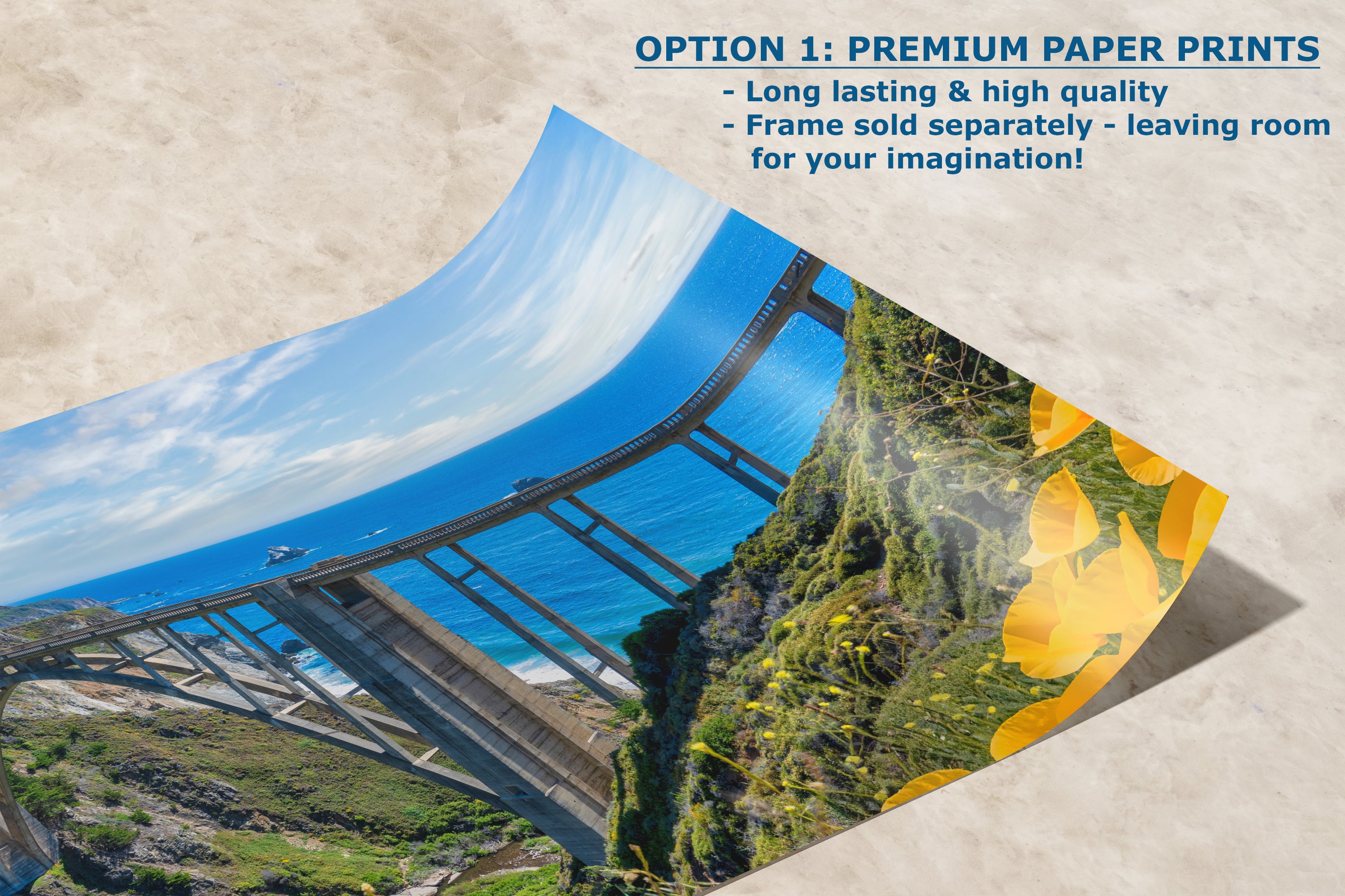 Bixby Bridge Ocean Picture, Big Sur California Coastline Nature Photo