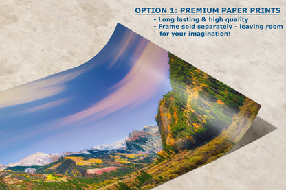 Telluride Colorado San Juan Mountain Picture, Fall Colors Aspen Trees Forest Picture Nature Photo for Relaxation Artwork, Meditation and House Decor