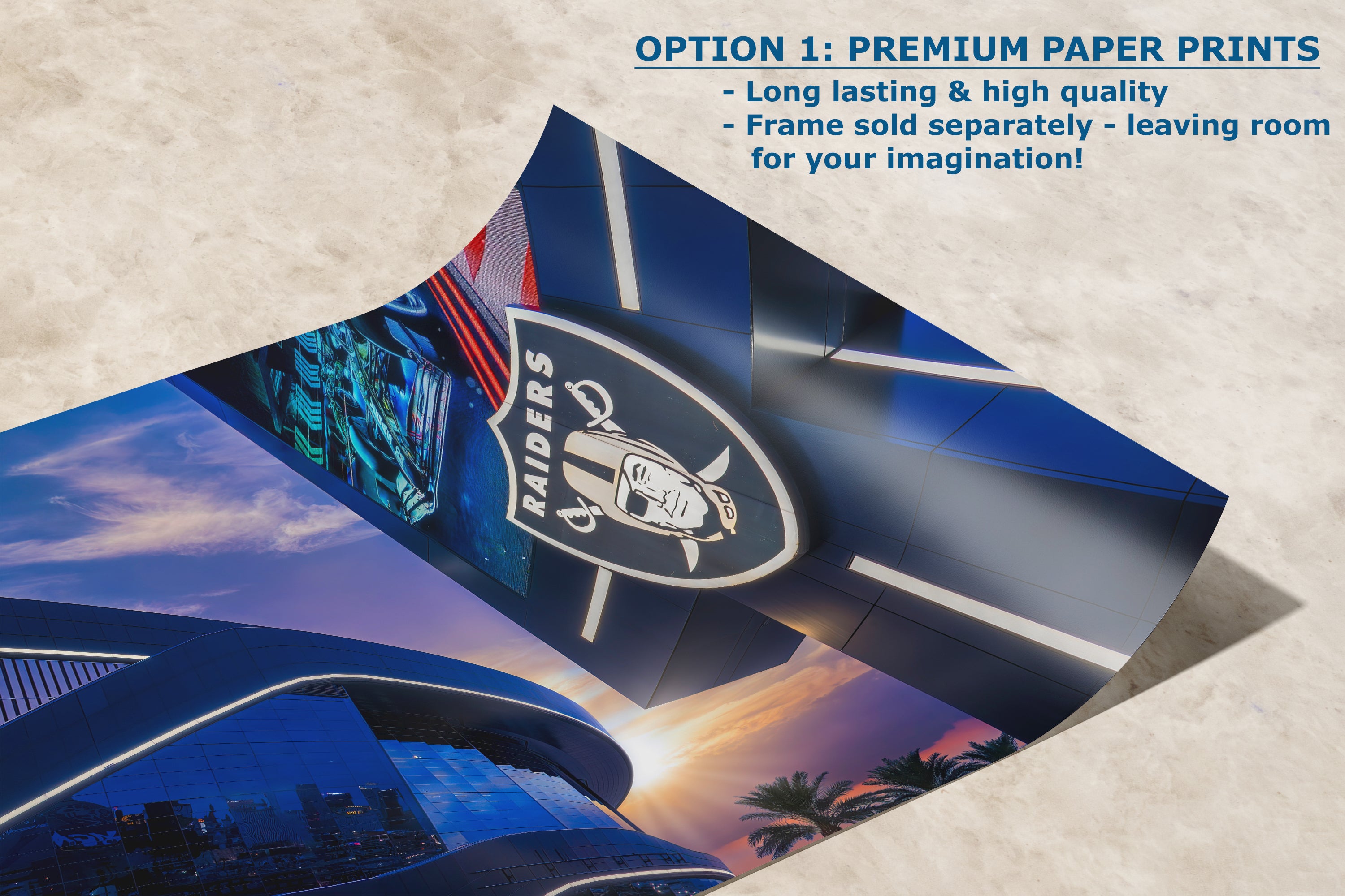 Las Vegas Raiders Football Decor, Allegiant Stadium Photograph Poster, NFL Man Cave, Dorm Room & Office Wall Art