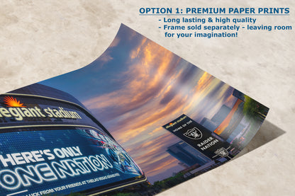 Las Vegas Raiders Football Gift Decor, Allegiant Stadium Photograph Poster, NFL Man Cave, Dorm Room & Office Wall Art