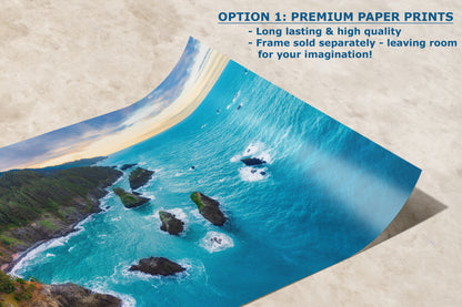 Aerial Oregon Coast Ocean Picture Panorama, Pacific Northwest Nature Photo