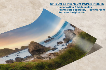 Lone Ranch Beach Oregon Coast Ocean Picture, Pacific Northwest Nature Photo Relaxation Artwork for Meditation, Apartment, Office & House Decor