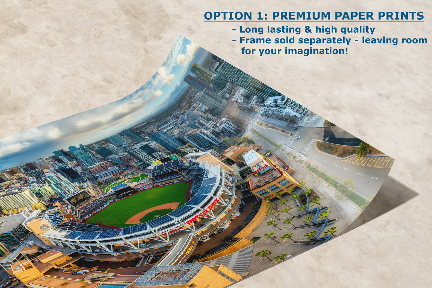 San Diego Padres Art, Petco Park Print MLB Stadium Baseball Fan Decor