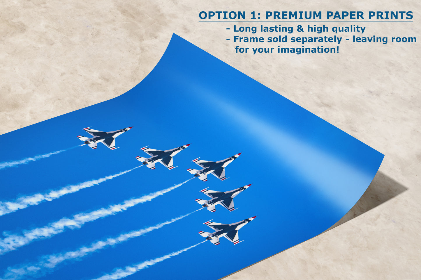 US Airforce Thunderbirds F-16 Fighting Falcon Aviation Artwork, Military Jet Fighter Wall Decor, Aviation Photo, Man Cave or Garage Art