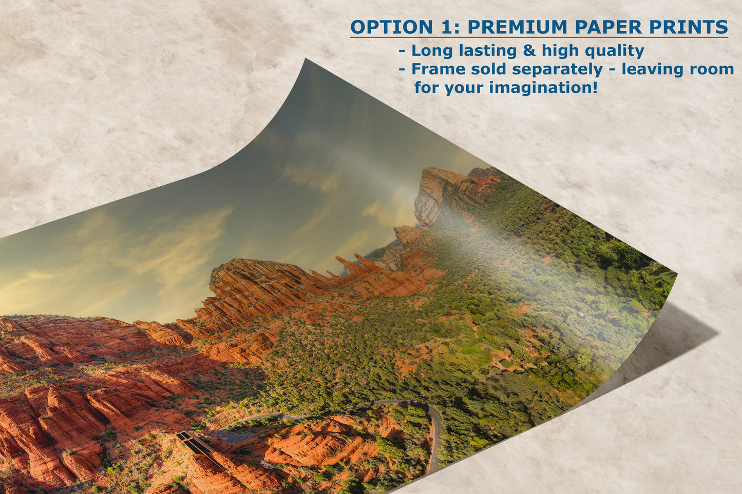 Chapel of the Holy Cross Sedona Arizona Desert Picture, Southwestern Wall Art, Catholic Church Decor, Canvas Print, Office or Home Wall Art