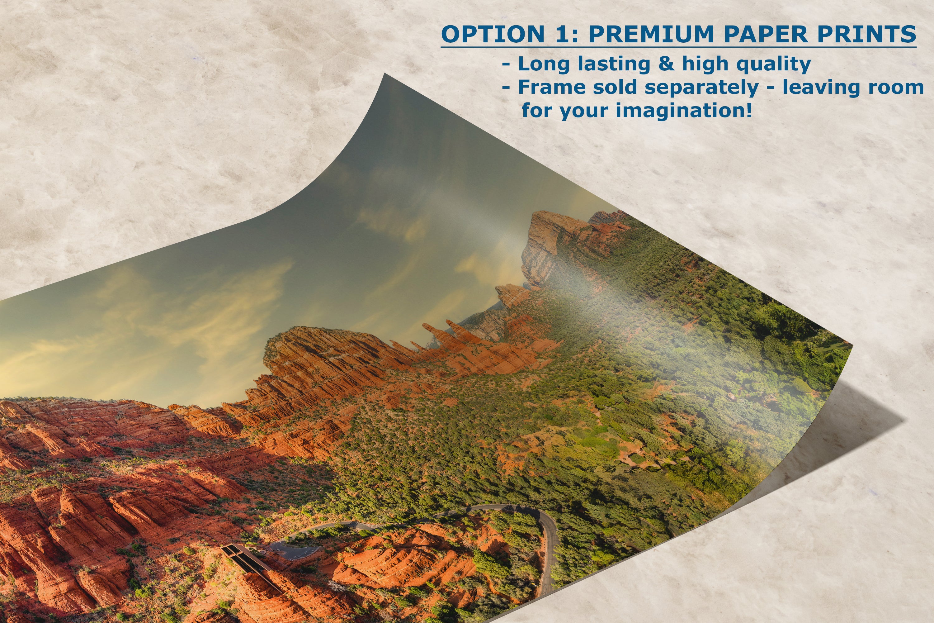 Chapel of the Holy Cross Sedona Arizona Desert Picture, Southwestern Wall Art, Catholic Church Decor, Canvas Print, Office or Home Wall Art